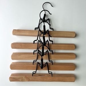 Set of 5 Pant Wooden Hangers with Clamp from Bed Bath & Beyond